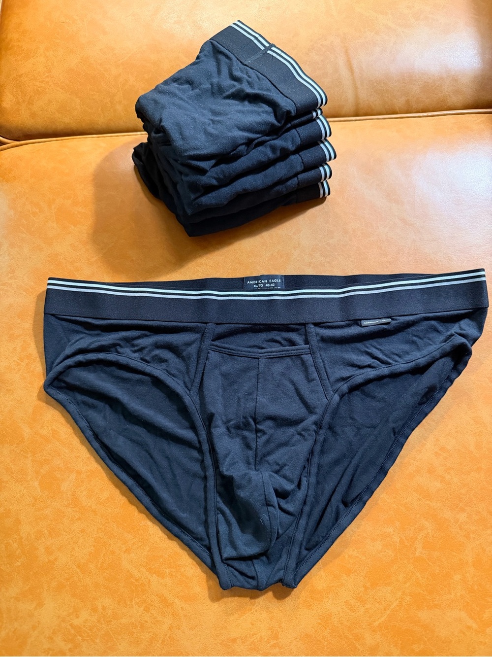 American Eagle Outfitters Men's Black Extra Soft Cotton Briefs - 6